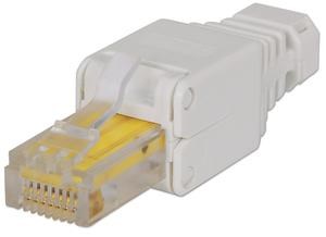 Intellinet RJ45 Modular Plug, Toolless Connector, Cat5/5e/6, 22-26 AWG solid and stranded UTP cables