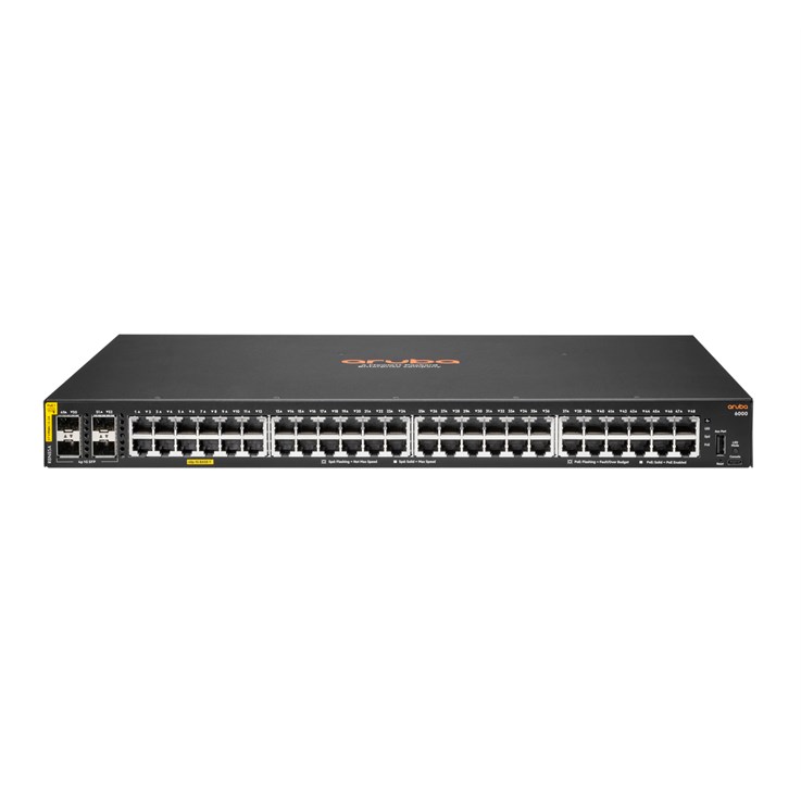 Aruba 6000 48G Class4 PoE 4SFP 370W Managed L3 Gigabit Ethernet (10/100/1000) Power over Ethernet (PoE) 1U