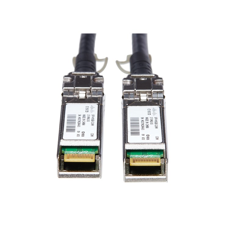 Cisco 10G Direct Attach Twinax SFP+ Cable, Passive, 30AWG Cable Assembly, 5 M, Grey, 5-Year Standard Warranty (SFP-H10GB-CU5M=)