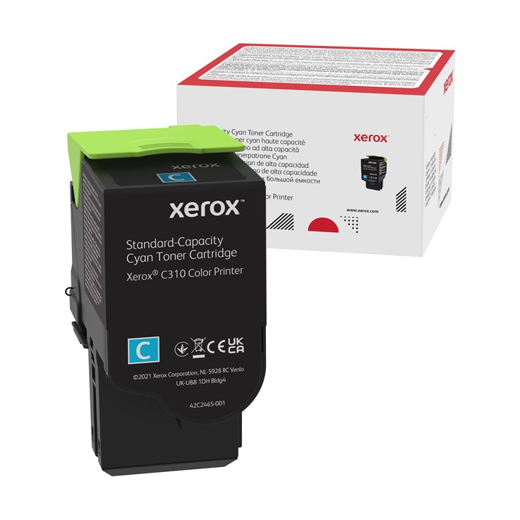 Xerox Genuine ® C310 Color Printer​/​C315 Color Multifunction Printer Cyan Standard capacity Toner Cartridge (2000 Pages) - 006R04357