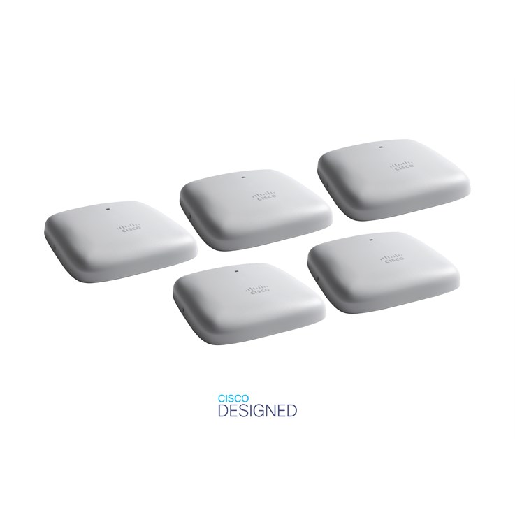 Cisco Business 240AC 802.11ac 4x4 Wave 2 Access Point 2 GbE Ports - Ceiling Mount - 5 Pack Bundle, Limited Lifetime Protection (5-CBW240AC-E)