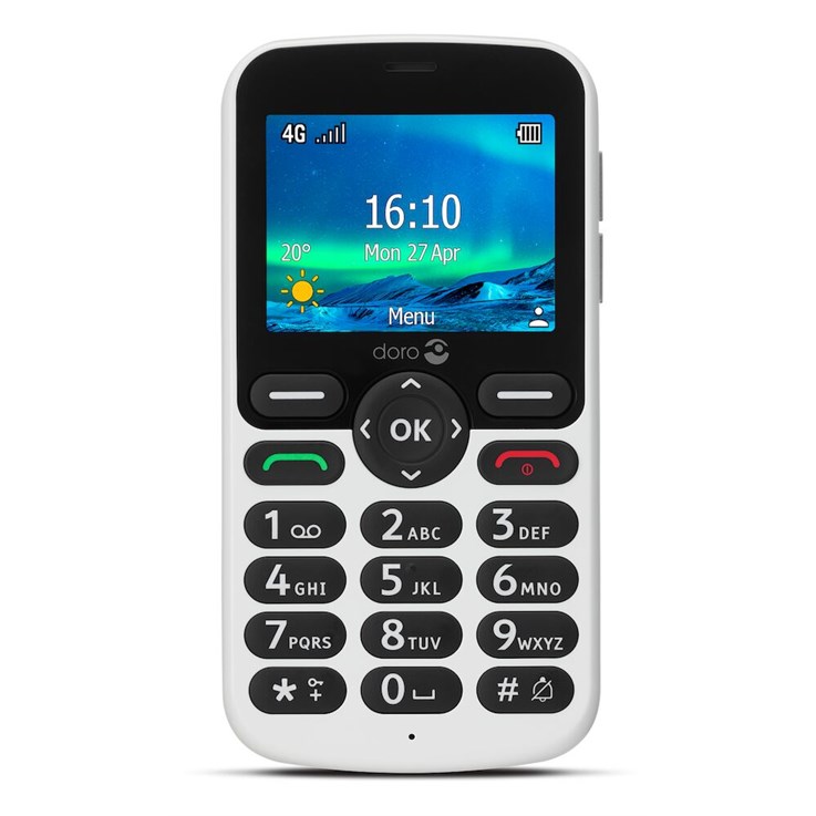 Doro 5860 6.1 cm (2.4") 112 g Black, White Feature phone