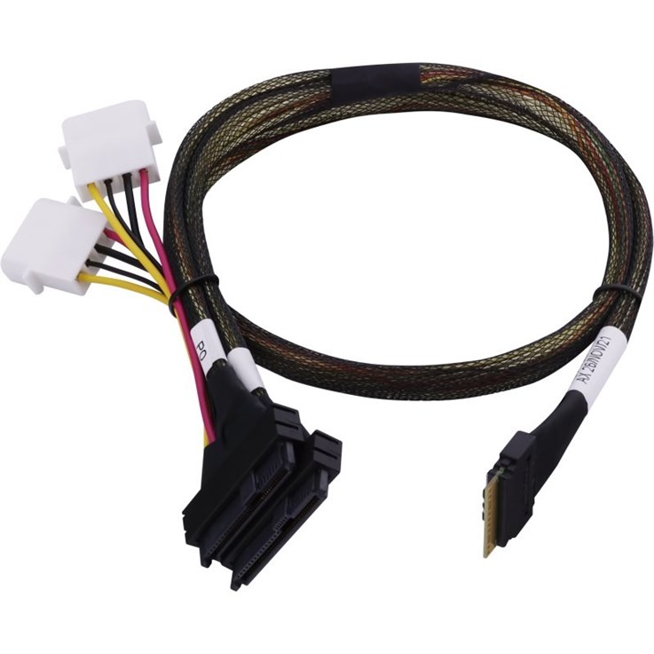 Microchip Technology 2305200-R Serial Attached SCSI (SAS) cable 0.8 m Black, Multicolour