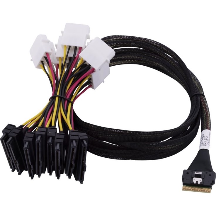 Microchip Technology 2305700-R Serial Attached SCSI (SAS) cable 0.8 m Black, Multicolour