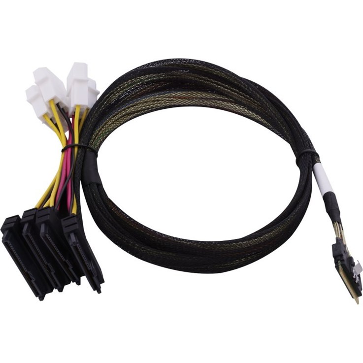 Microchip Technology 2305300-R Serial Attached SCSI (SAS) cable 0.8 m Black, Multicolour