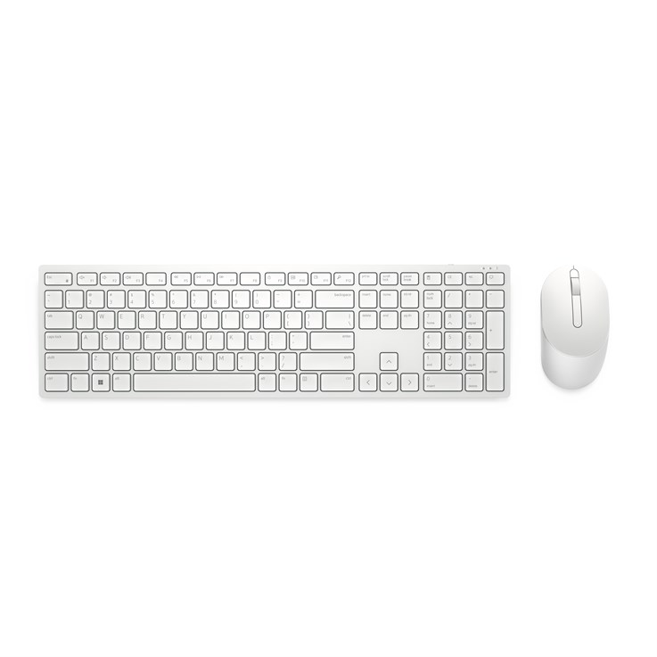 DELL KM5221W-WH keyboard Mouse included Office RF Wireless QZERTY US International White