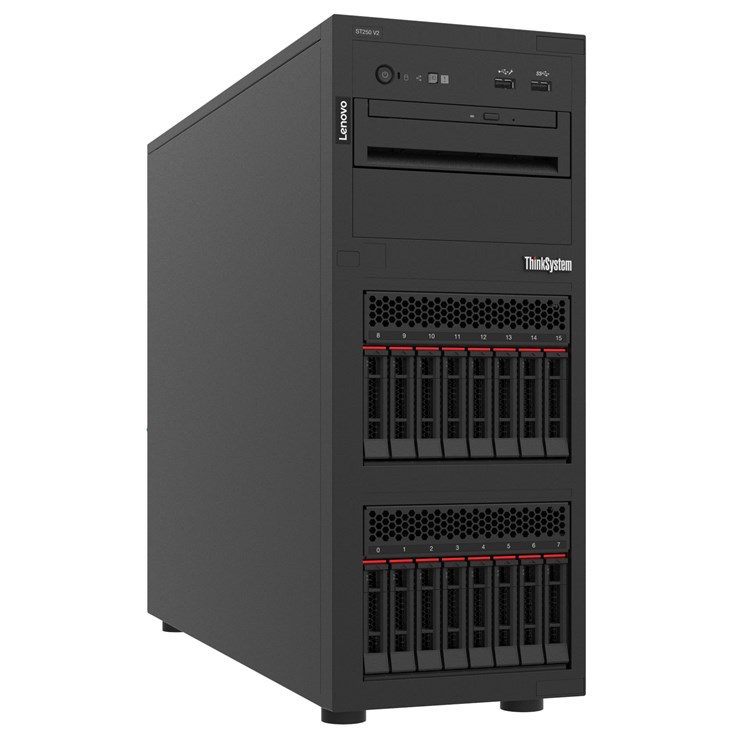 Lenovo ThinkSystem ST250 V2 server Tower Intel Xeon E E-2378 2.6 GHz 32 GB DDR4-SDRAM 750 W