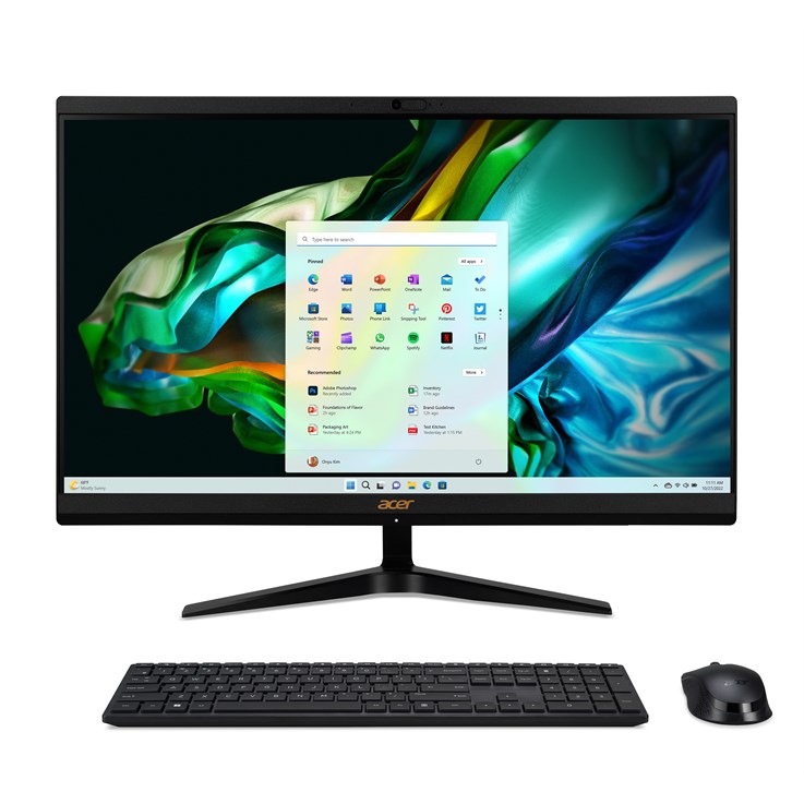 Acer Aspire C24-1800 All-in-One Desktop - Intel Core i5-12450H, 8GB, 512GB SSD, Integrated, 23.8" Full HD, Windows 11, Black