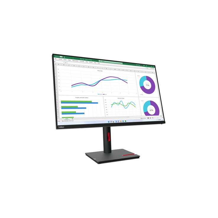 Lenovo ThinkVision T32h-30 LED display 80 cm (31.5") 2560 x 1440 pixels Quad HD Black