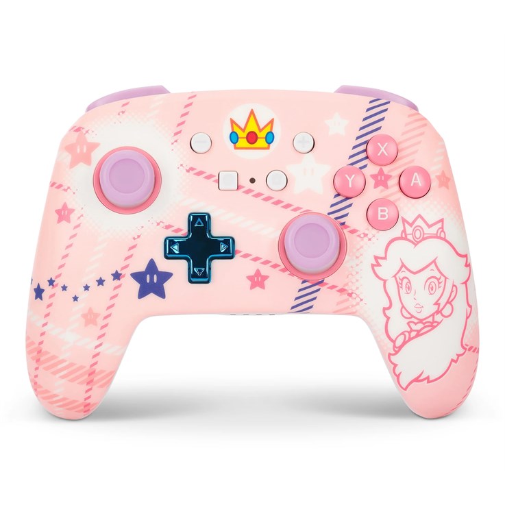 PowerA Enhanced Wireless Controller for Nintendo Switch - Princess Peach Plaid