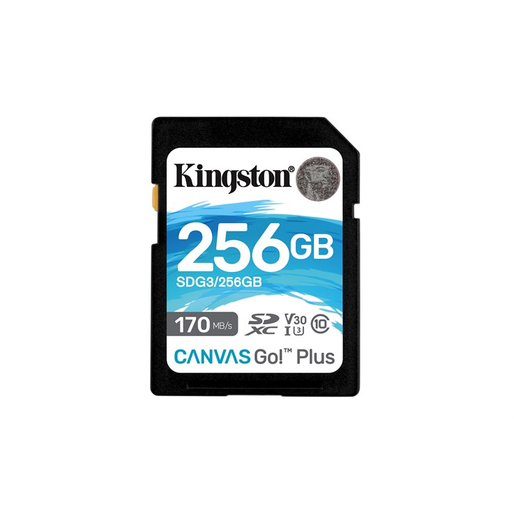 Kingston Technology 256GB SDXC Canvas Go Plus 170R C10 UHS-I U3 V30