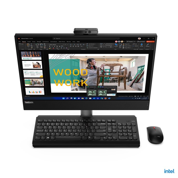 Lenovo ThinkCentre 11VL004FUK All-in-One PC/workstation Intel® Core™ i5 i5-12500 54.6 cm (21.5") 1920 x 1080 pixels 8 GB DDR4-SDRAM 256 GB SSD Windows 11 Pro Wi-Fi 6 (802.11ax) Black