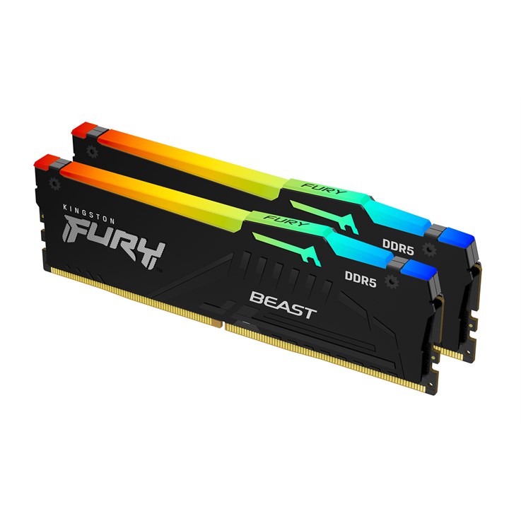 Kingston Technology FURY Beast 64GB 5200MT/s DDR5 CL40 DIMM (Kit of 2) RGB