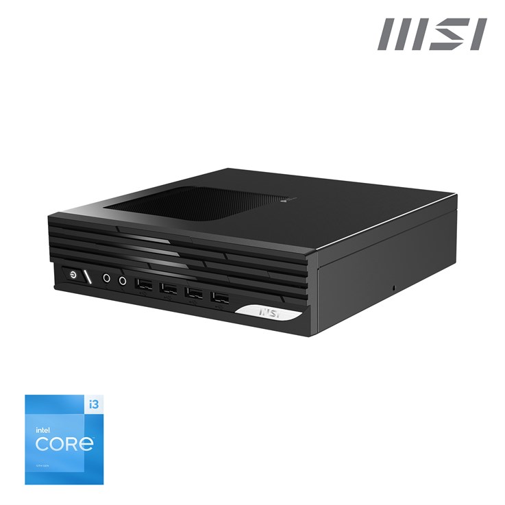 MSI PRO DP21 13M Intel Core i3 13100 Barebone, NUC, SFF, Mini Computer, HTPC, (NO RAM, NO Storage, NO OS), UHD Graphics/Type C/HDMI/DisplayPort/COM Port/TPM 2.0/LAN/WiFi 6E/BT 5.3/VESA