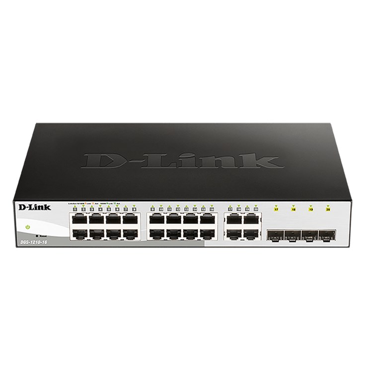 D-Link 16-Port Gigabit Smart Managed Switch with 4 Combo Ports