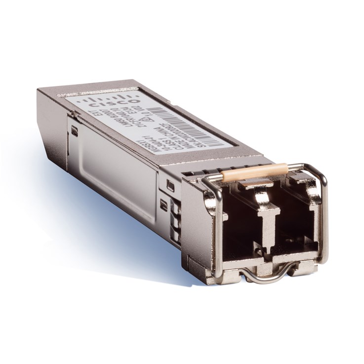 Cisco 1000BASE-SX SFP Module for Gigabit Ethernet Deployments, Hot Swappable, 5-Year Standard Warranty (GLC-SX-MMD=)