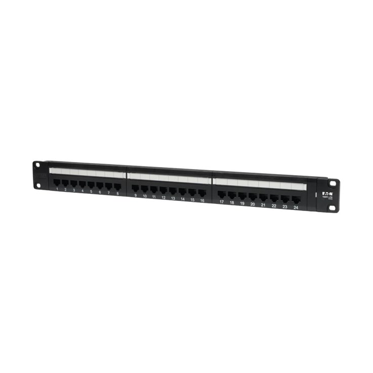 Tripp Lite N052-024 24-Port 1U Rack-Mount Cat5e 110 Patch Panel, 568B, RJ45 Ethernet, TAA